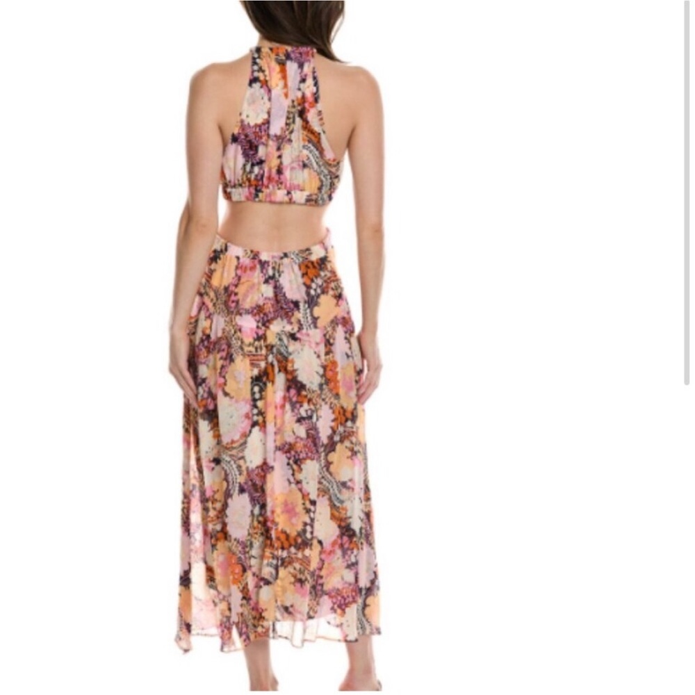 A.L.C Floral Halter Maxi Dress size 2 - Picture 5 of 14